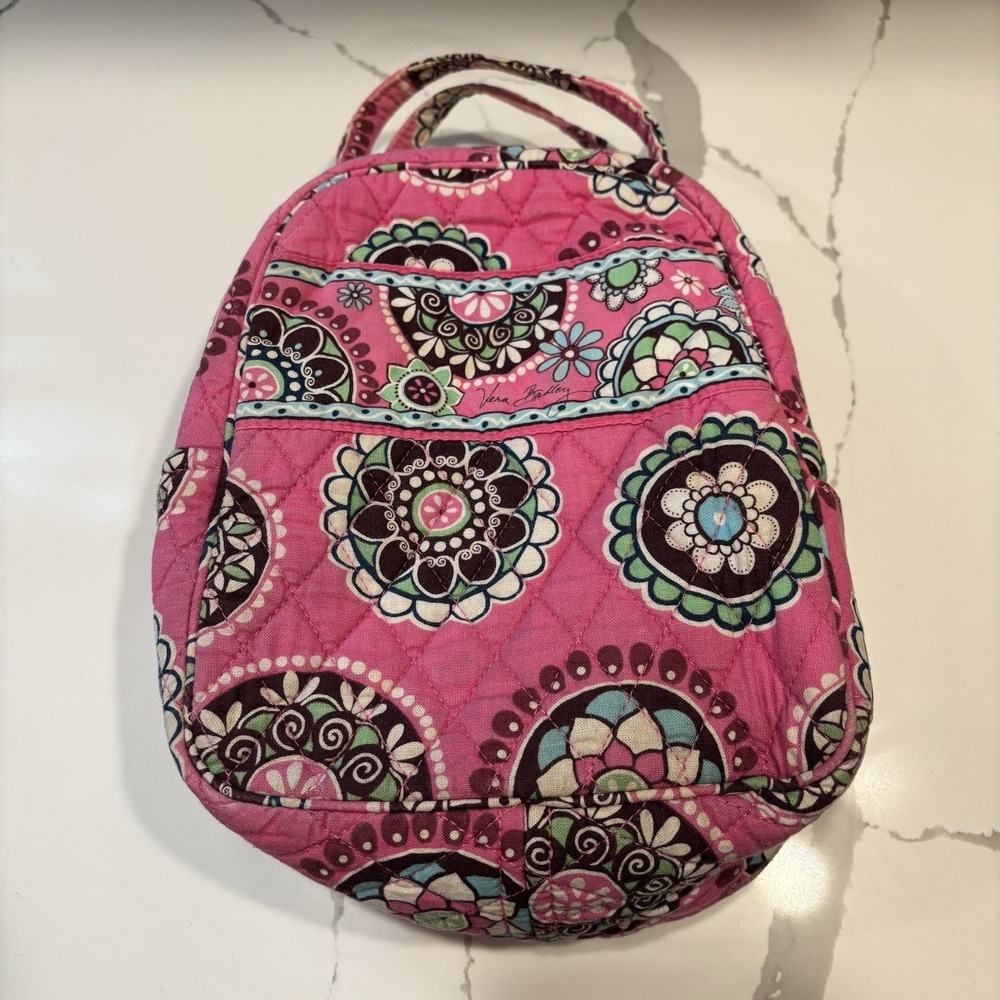 Vera Bradley Let's Do Lunch Bag Cupcakes Pink Lunch Bunch Retired Pattern Used